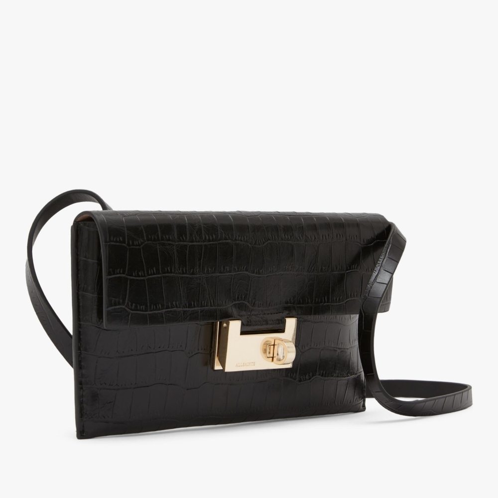 AllSaints Croc Crossbody Bag